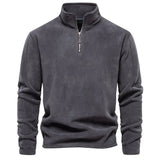 Riolio New Autumn Winter Thicken Warm Fleece Jacket for Men Zipper Neck Pullover Brand Quality Men's Sweatshirt Soft Shell Mens Jacket