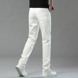 Riolio  Men High-quality White Pants Fashion Business Casual Classic Style Slim Fit Soft Trousers Male Brand Advanced Stretch Pants