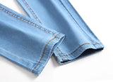 Riolio  Men Fashion Street Style Ripped Skinny Jeans Vintage Wash Solid Denim Trouser Mens Casual Slim Fit Pencil Denim Pants Hot Sale