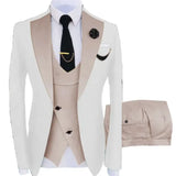 Riolio  3pcs Men Coat Business Formal Slim Fit Suit Costumes Pour Homme Set Party Vest Pants Wedding Blazer Verde Hombre Terno Masculino