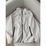 Riolio  Men's Lightweight Hooded Windbreaker Jacket Plus Size Casual Outdoor Hiking Running Jacket with Zipper Pockets Running Coat