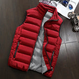 Riolio Men Vest Windproof Vest Men Jacket Sleeveless Vest Winter Jacket Casual Coat Men down Cotton Warm Thicken Waistcoat thick gilet