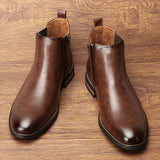 Riolio  New Chelsea Men Boots Fashion Brand Comfortable Leather Boots