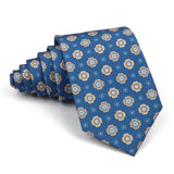Riolio  High Quality Classic Men's 7.5cm Tie Soft Smooth Green Blue Colorful Paisley Flower Necktie Daily Wear Business Accessories Gift