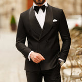 Riolio  Men's Suit Double-breasted Men's Two-piece Set - New Business Casual Suit  Suits for Men Men's Wedding Dress