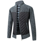 Riolio Autumn Winter New Mens Jacket Slim Fit Stand Collar Zipper Jacket Men Solid Thick Warm Jacket Men Sweater