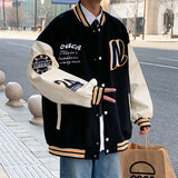 Riolio Jackets Men Fashion Patchwork Striped Teens Couples Baseball All-match Coats Harajuku High Street Designed Loose Outwear Ins