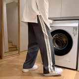 Riolio  High Street Casual Color Matching Straight Cylinder Sports Pants Man Classic Korean Loose All-match Printing Male Trousers