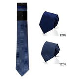 Riolio  2pcs Man Tie Classic Business Necktie Blue Wine Pink Solid Color Smart Casual Suit Necktie Striped Plaid Paisley Neck Gravatas