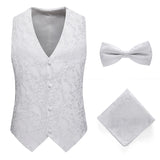 Riolio  Large Size Men's Three-Piece Suit Casual Business Hostwear Tailored Fit Cotton Blend Fabric for Wedding And Banquet