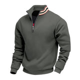 Riolio  cross-border winter velvet heavy loose outdoor men's thermal stand-up collar half zipper sports sweater men
