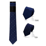 Riolio  2pcs Man Tie Classic Business Necktie Blue Wine Pink Solid Color Smart Casual Suit Necktie Striped Plaid Paisley Neck Gravatas