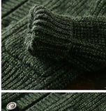 Riolio American High-end Knit Cardigan Men's Stand Collar Sweater Cardigan Korean 2025 New Spring Autumn New Sweater Button Jacket Chic