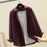 Riolio  Long Sleeve Shirts And Blouses For Men Plaid Elegant Cotton Luxury Man Tops Social Korean Style New In Hipster Spring Clothing