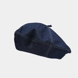 Riolio  Beret female street hipster versatile cowboy painter hat Japanese simple solid color casual art newsboy hat