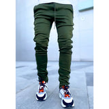 Riolio Spring And Autumn Cargo Pants Men's Fashion Brand Elastic Multi-bag Reflective Straight Leg Sports Fitness Casual Pants