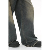 Riolio New Men's Baggy Straight Leg Wide Leg Jeans Male Fashion Vintage Wash Casual Denim Pants Youth Popular Brand Streetwear Trousers