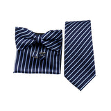 Riolio  Business Men Tie Set With Bowtie Pocket Square Cufflinks Necktie Suit Set Paisley Dot Floral Style New Fashion Classic Bow Tie