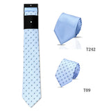 Riolio  2pcs Man Tie Classic Business Necktie Blue Wine Pink Solid Color Smart Casual Suit Necktie Striped Plaid Paisley Neck Gravatas