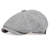 Riolio Men Casual Newsboy Hat Spring Autumn Retro Beret Hats Wild Casual Hats Unisex Wild Octagonal Cap for Men Street Caps Gorras