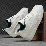 Riolio  New plus size men's casual sports shoes versatile Korean version thick soled height increase white shoes student board shoes