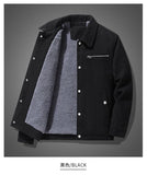 Riolio Winter Jackets for Men Fleece Thicken Warm Corduroy Jackets Male Outwear Fashion Single Breasted Coats Thermal Windbreaker Parka