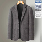 Riolio New Men's Blazer Fashion Middle-aged Business Casual Professional Wear Casual Loose British Style Sub-trend Four Seasons Suit