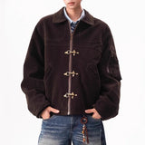 Riolio  Vintage Suede Bomber Jacket Men Spring Autumn Faux Leather Trench Coats Women Vintage Brown Jackets Men Clothes Unisex