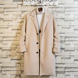 Legible Men's Winter Jacket Casual Loose Wool Coat Man Autumn Winter Solid Long Coats for Men