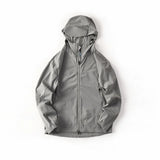 Riolio Waterproof Breathable Elastic Loose Spor Casual Hooded Jaet Coat Men's Autumn Faion Urban Sle Long Sve Regular Fit