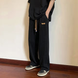 Riolio  Simplicity Solid Color Sagging Sensation Trousers Men Spring Thin Style Loose Straight Cylinder Wide Leg Pants Casual Trousers