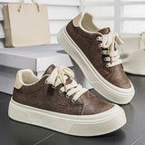 Riolio  Spring New Large Men's Thick soled Height increasing Board Shoes Hong Kong Style Casual Single Shoes Student Sports Shoes