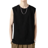 Riolio  Fashion Cotton Vest Men Summer Sleeveless Undershirt Youth Fitness Running Wear