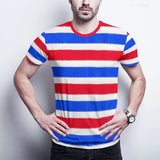 Riolio  Men's T-shirts High-end 100% Cotton Hot Selling Retro Style Plaid Pattern Striped Home Clothes Unisex Kids Canvas Fashion Tops