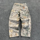 Riolio American Washed Branch Camouflage Wide Leg Loose Jeans for Men Autumn Mens Straight Jeans Retro Fashion Loose Street Trend 2025