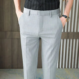 Riolio  New Men's Trousers High-end Men's Slim Long Summer Thin Casual Pants