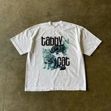 Riolio  Street Y2K New Fashion Pattern Print Cotton T-shirt Women Harajuku Casual Loose Short Sleeved T-shirt Couple Joker Punk T-shirt