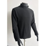 Riolio  Spring Long Sleeved T-shirt Men Slim Fit Casual Stand Up Collar T Shirt Men Streetwear Korean Casual Pullover T Shirt Mens Top