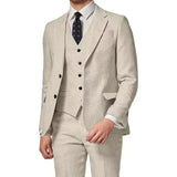 Riolio  Men's Blazer Vest and Pant Set, Notched Lapel, Wedding Banquet, Evening Party, Male Suit, Elegant Tuxedo, 3 Piece