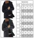 Riolio Winter Men Fleece Thick Warm Coat Outwear Fashion Male Trench Leather Jacket Long Sleeve Fur Mens Overcoat Clothing