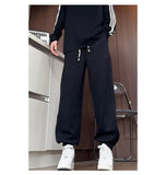 Riolio  Men Joggers Fall Winter New Style Elastic Ankle Sweatpants Loose Fit Outdoor Streetwear White Trousers Multi Functional