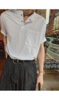 Riolio New Fashion Korean Style Men T-shirt Light Luxury Henry Collar Tops Casual Loose High Quality Solid Color Half Sleeve Tees M-2XL