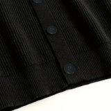 Riolio New Luxury Casual Men Sweater Vest Leisure Trendy Knit V Neck Button-down Solid Color Sleeveless Cardigan Retro Basic Waistcoats