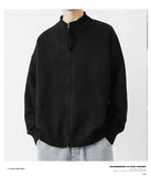 Riolio  New Japanese Popular Men Cardigan Jacket Luxury Trendy Turtleneck Knitted Zip-up Long Sleeve Sweater Coat Premium Knitwear M-3XL