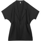 Riolio  Mens Dark Loose Casual Windbreaker Summer Streetwear Fashion Youth Trend Temperament Medium Long Jacket Men'S Clothing New