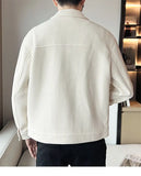 Riolio Korean Style Fashionable High-end Jacket Men's Spring Autumn 2025 New Corduroy Top Trendy Handsome Loose Short Lapel Thin Jacket