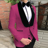 Riolio  Royal Blue Men Suits Slim Fit 3 Piece Double Breasted Suit Men Wedding Prom Party Business(Blazer+Vest+Pants)  Suits for Men