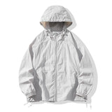 Riolio  Hooded Summer Jacket for Men Sun Protection Thin Outdoor Jackets Women Sunscreen Solid Color Unisex Couple Tops Men Clothes