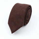 Riolio  Winter Men's 7cm Woven Daily Tie Casual Classic Solid Color Thick Necktie Business Offical Wedding Party Accessories Gifts