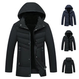 Riolio Men Winter New High Quality New Brand Hooded Casual Fashion Long Thicken Outwear Parkas Jacket Windbreaker Coats Men Clothing